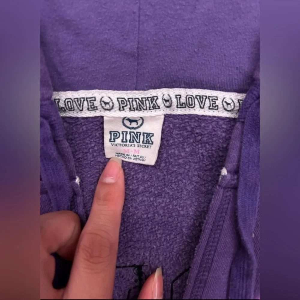 Purple PINK hoodie with heart & rainbow PINK logo - Picture 8 of 10